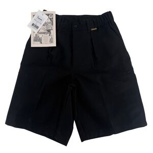 NWT Le Laboureur French Moleskin Work Shorts Black Men's Size 38 Made in France